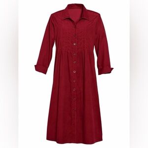 Corduroy Pintuck dress